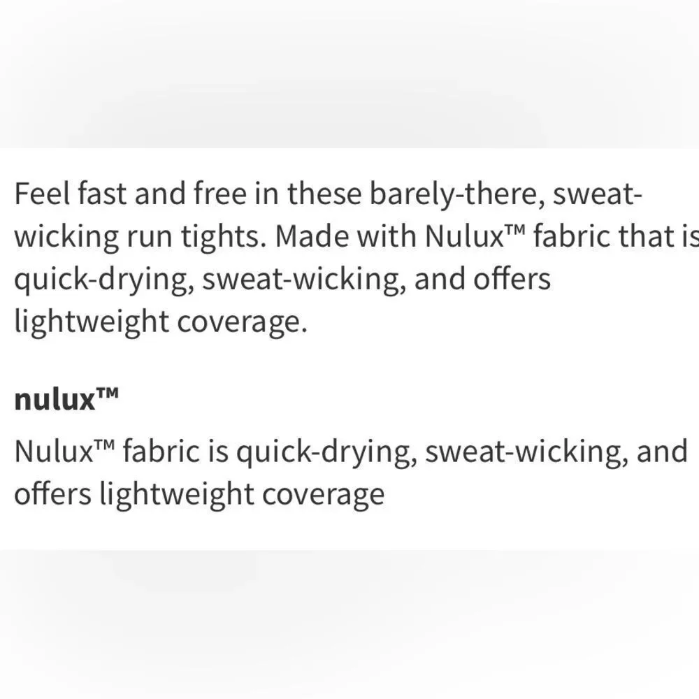 Lululemon Fast Free 7/8 Tight II Nulux 25